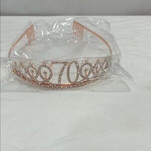 Rose Gold Rhinestone Tiara Headband